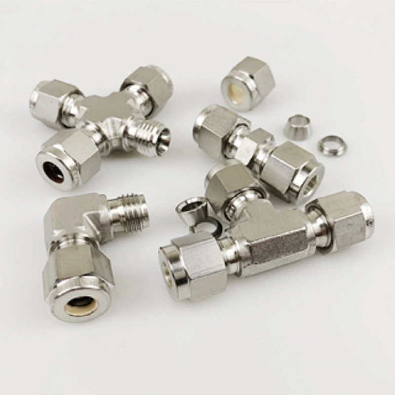 High Pressure 1/2 Inch Tube Od Fitting Compression Nut Gas Pipeline Fittings