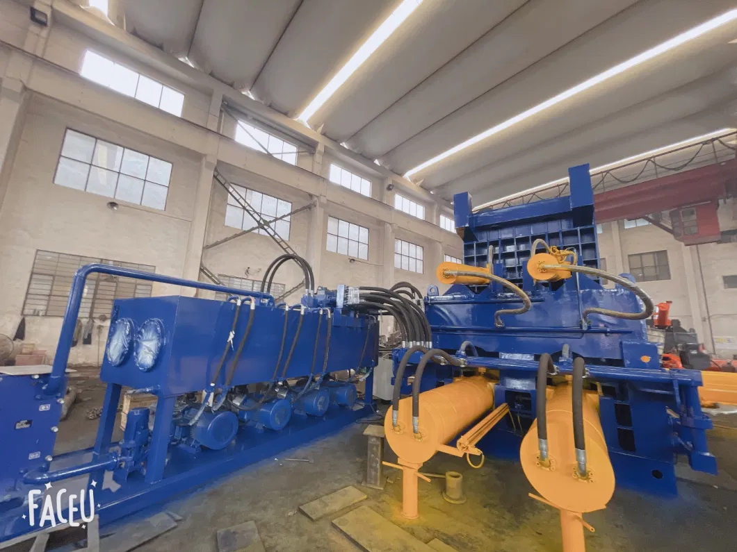 180kw 800 Tons Power Scrap Metal Baler Machine with PLC Control System