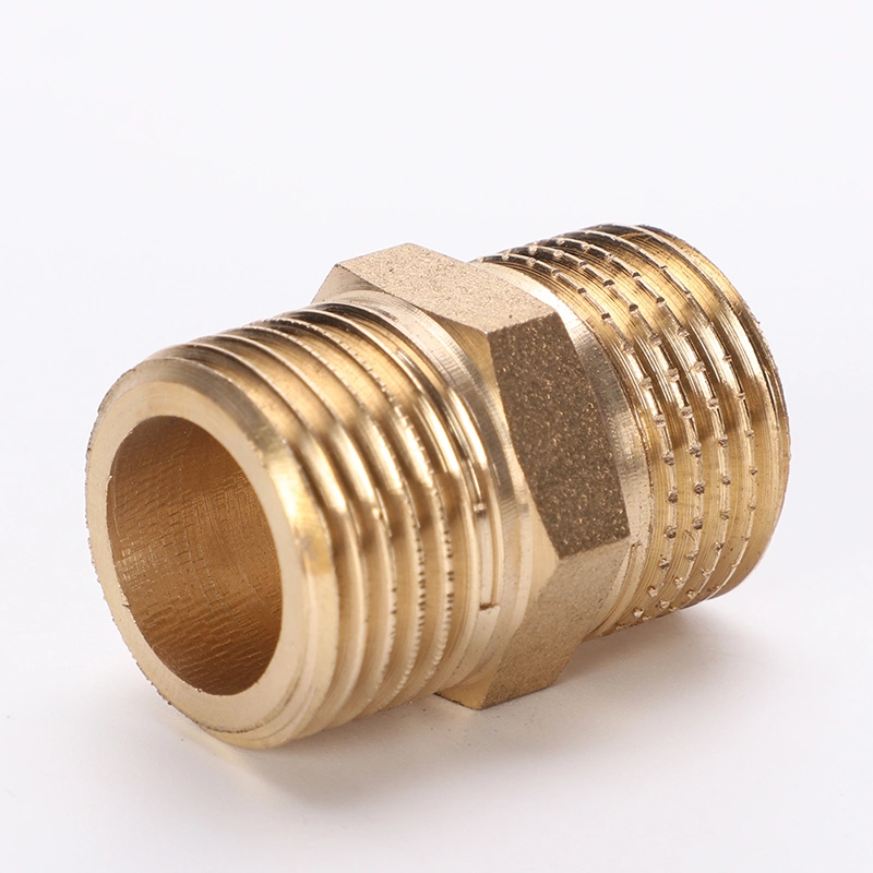 Brass Watermeter Fittings Brass Nut Connection with Oring and Rubber Sealing