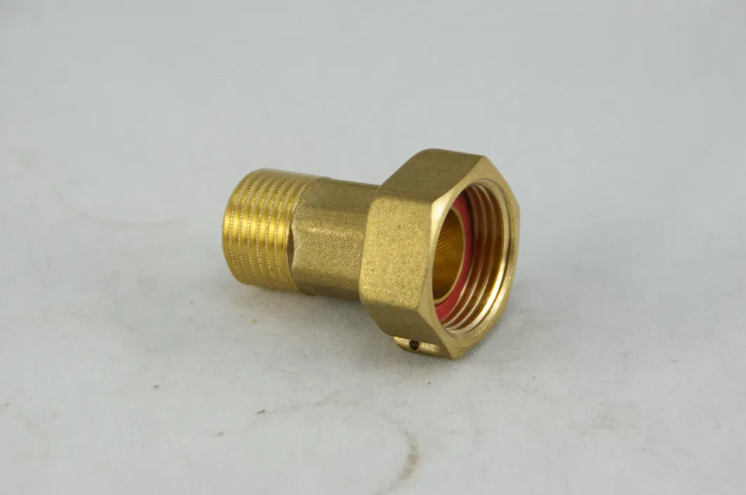 Brass Watermeter Fittings Brass Nut Connection with Oring and Rubber Sealing