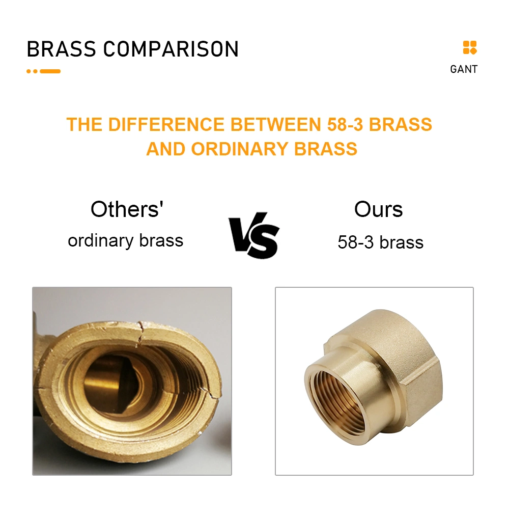 Home Improvement Brass Coupling Screw Female Pipe Brass Pipe Fitting, Adapter, 1/2&quot;for Heating and Hot Water Systems