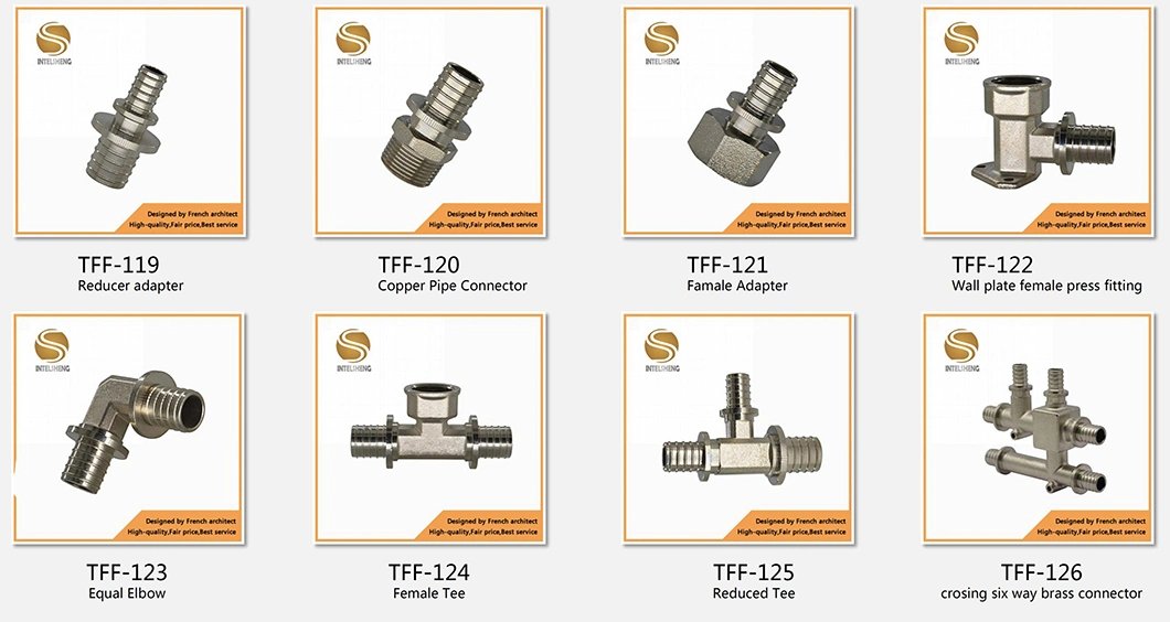 Brass Fitting, Pipe Fitting, Female Tee for Connecting Pex-Al-Pex Pipe