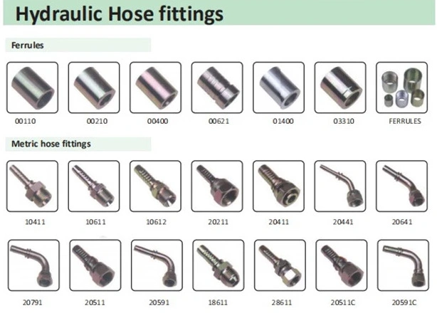 Carbon/Stainless Steel Crimp Npsm 60 Cone Hydraulic Hose Pipe Fittings Connections for Pressing