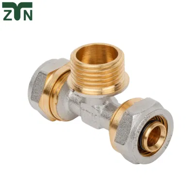 BASS внутренний разъем для наружной резьбы медная система PEx-Al-PEx Pipe Sanitary Фитинг с перекрестным тройником для коленчатой трубки