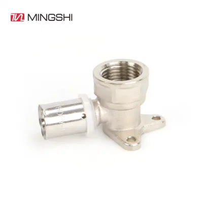  Сантехника Cw617n/ Dzr Brass U/TH/Multija профильные пресс-масленки для Multilayer PEx-Al-PEx Пластиковая труба Pert-Al-Pert - Настенный внутренний колено с покрытием