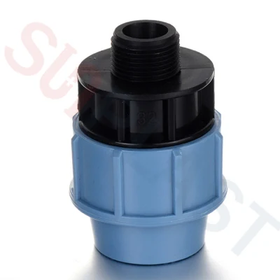  Торговая марка Irriplast Kexing17885 ISO 14236 HDPE PE орошения Компрессионные фитинги PP быстросъемным разъемом нажмите Установить фитинги переходника мужского пола