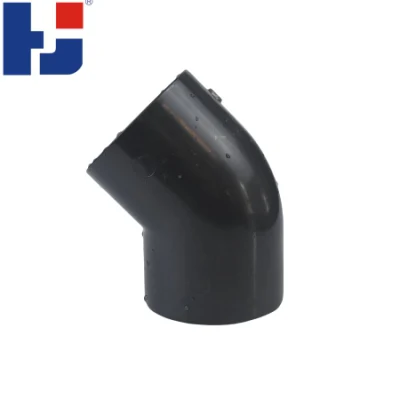 Китай производство труб фитинги водоснабжения ASTM D2467 Sch80 ПВХ-U 1/2 дюйма до 4 дюйма 45 град коленчатые фитинги трубы ПВХ