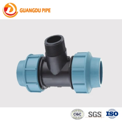 Китай Professional HDPE PP Компрессионные фитинги тройник пластиковые трубы фитинги