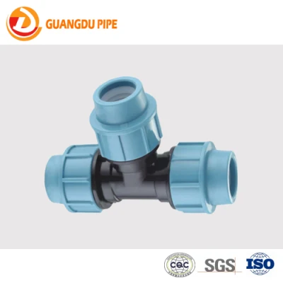 Китай Professional HDPE PP Компрессионные фитинги тройник пластиковые трубы фитинги