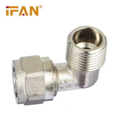  Трубные фитинги Ifanplus OEM PEx 16-20 мм с наружной резьбой, угловой латунь Компрессионные фитинги PEx