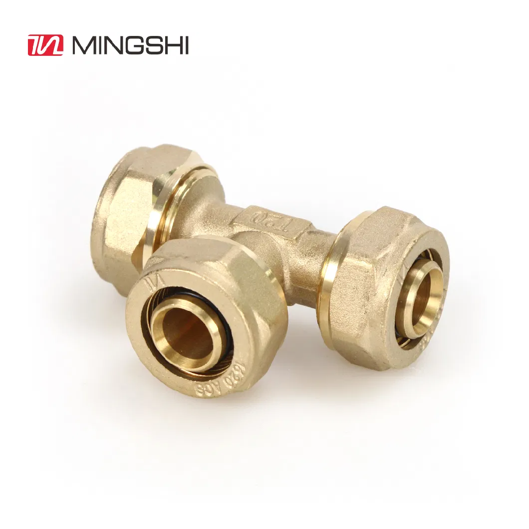 Brass Compression Tee for Pex Pipe