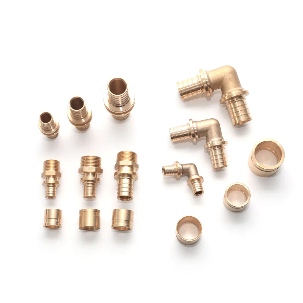 Brass Pex Pipe Sliding Fittings 16-32mm Brass Crimp Fittings