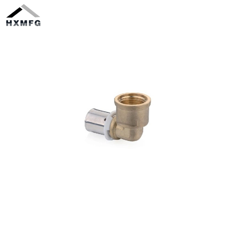 Brass End Female Stainless Steel Cover Press Pex Fitting Elbow