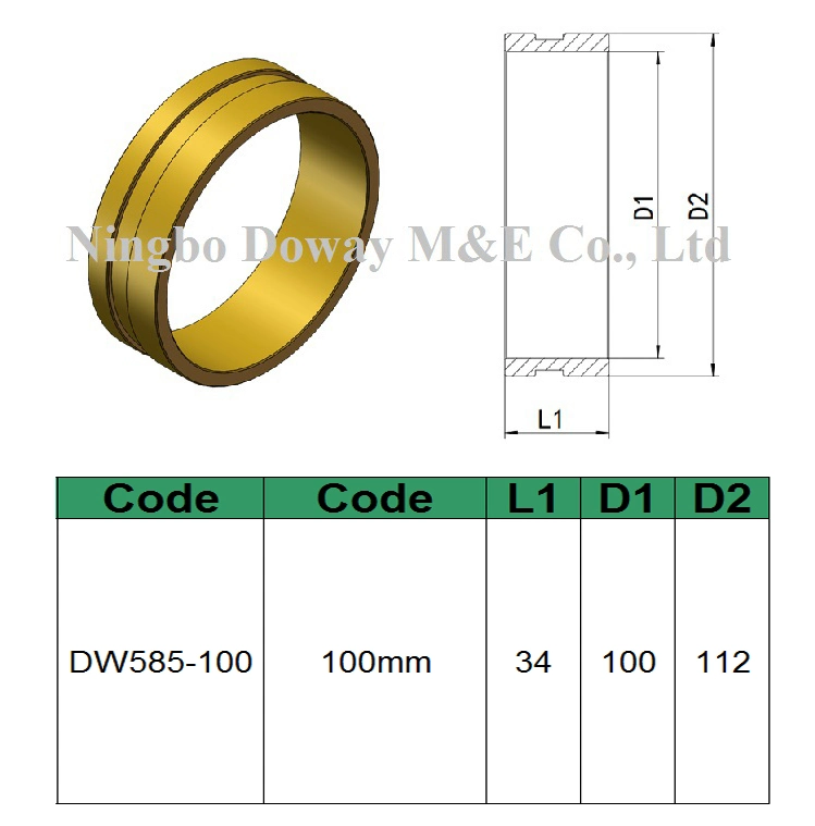 Cw617n Brass Roll Grove to Copper Adapter Press Fitting