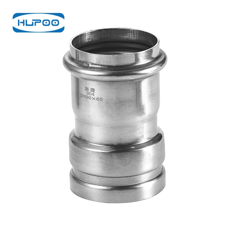 Stainless Steel Grooved Fitting with Press Fitting Joint