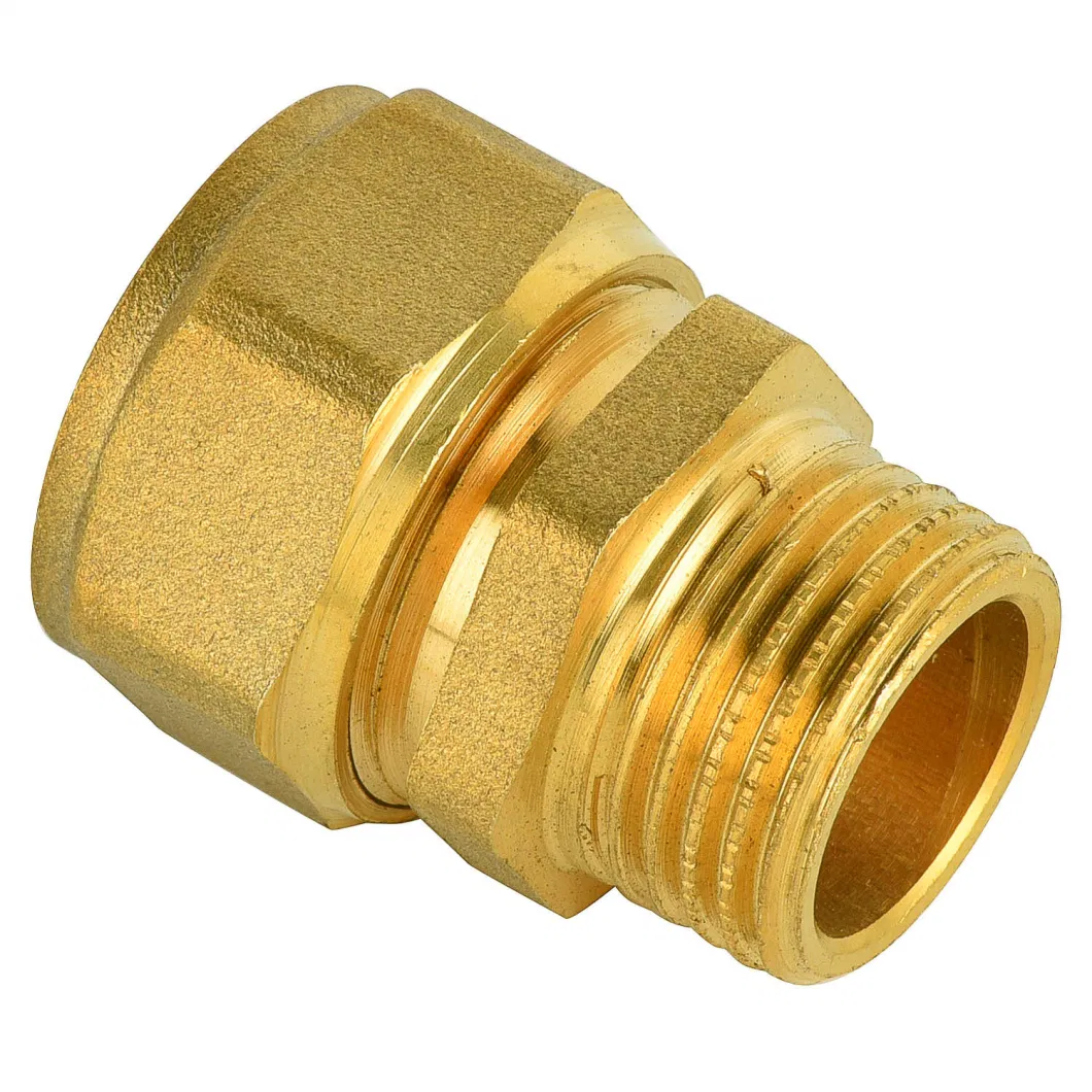 Female Tee Materials Brass Pipe Connector Compression Copper Pipe