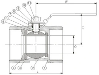 1000wog/2000wog Carbon Steel Wcb Stainless Steel SS304/SS316 Brass 1PC/2PC/3PC NPT Threaded/Butt Weld/Socket Weld /Flange Floating/Trounnion Gas Ball Valve Pn63