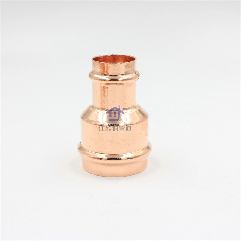 High-Quality Copper V-Press Reducer Elbow Big R Tee Coupling for Water Heating System