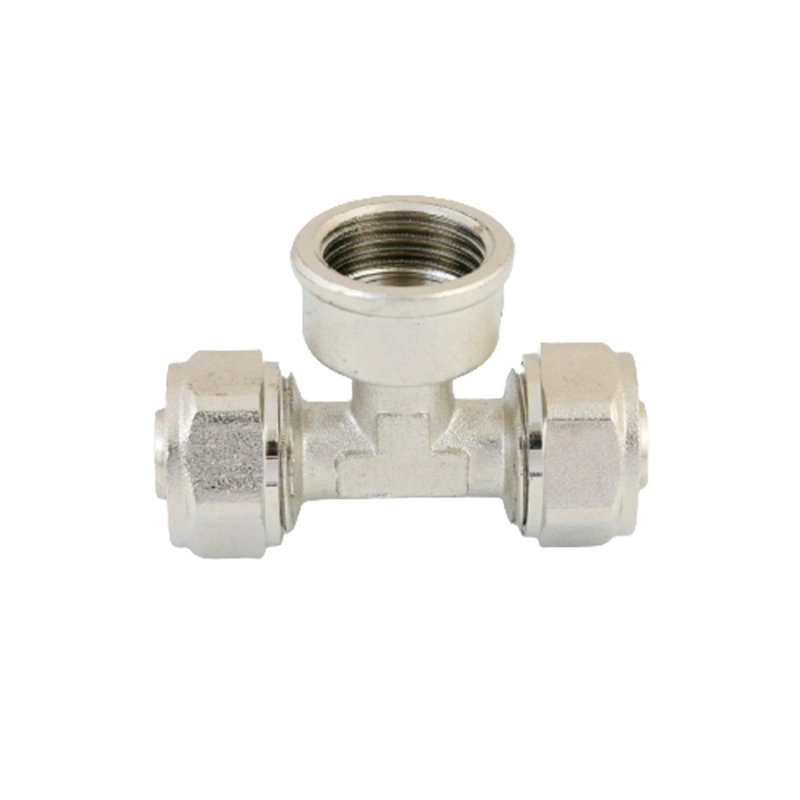 Pex-Al-Pex Brass Compression Fittings with Nickle Plated Straight Nipple Female Fittings