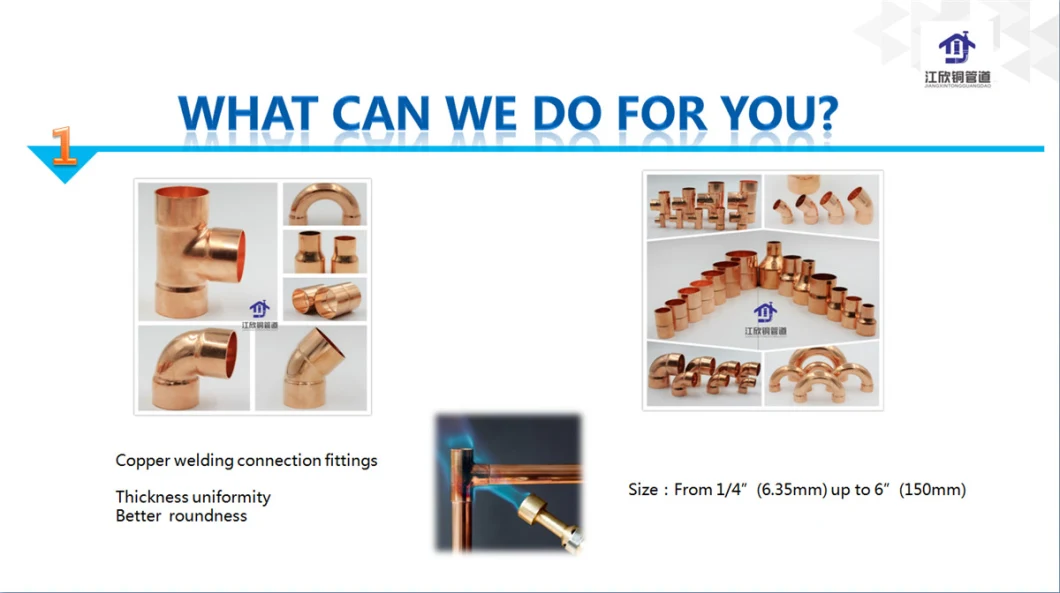 Copper Fittings Bending Tee Air Conditioner Fittings