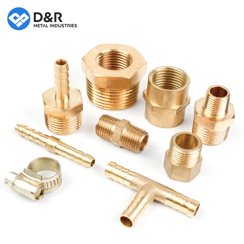 D&R Metal Full Size Custom Thread Tee Brass Plumbing Quick Connect Fitting 90 Degree Elbow Union 1/2 Inch~1&quot; Brass Fitting