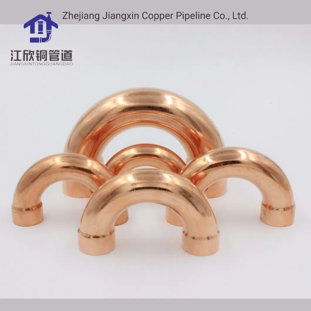 Customized Copper Pipe Fitting Elbow 180 / 90 / 45 Degree for Refrigeration Fitting