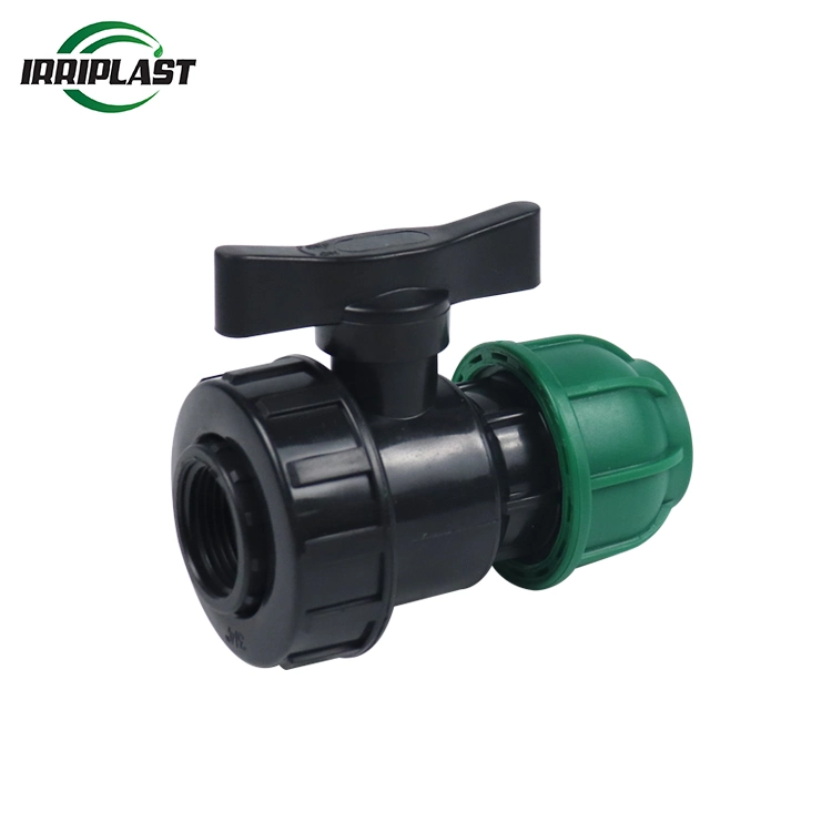 PP Single Female Union Ball Valve F for Irrigation Water Supply PP Compression Fitting