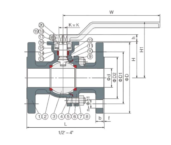 150# ASME B16.5 RF Valve API 6D Anti-Static B148 C95800 Bronze A216 Wcb Cast Carbon CF8 CF8m Stainless Steel Flange End Trunnion Mounted Floating Ball Valve