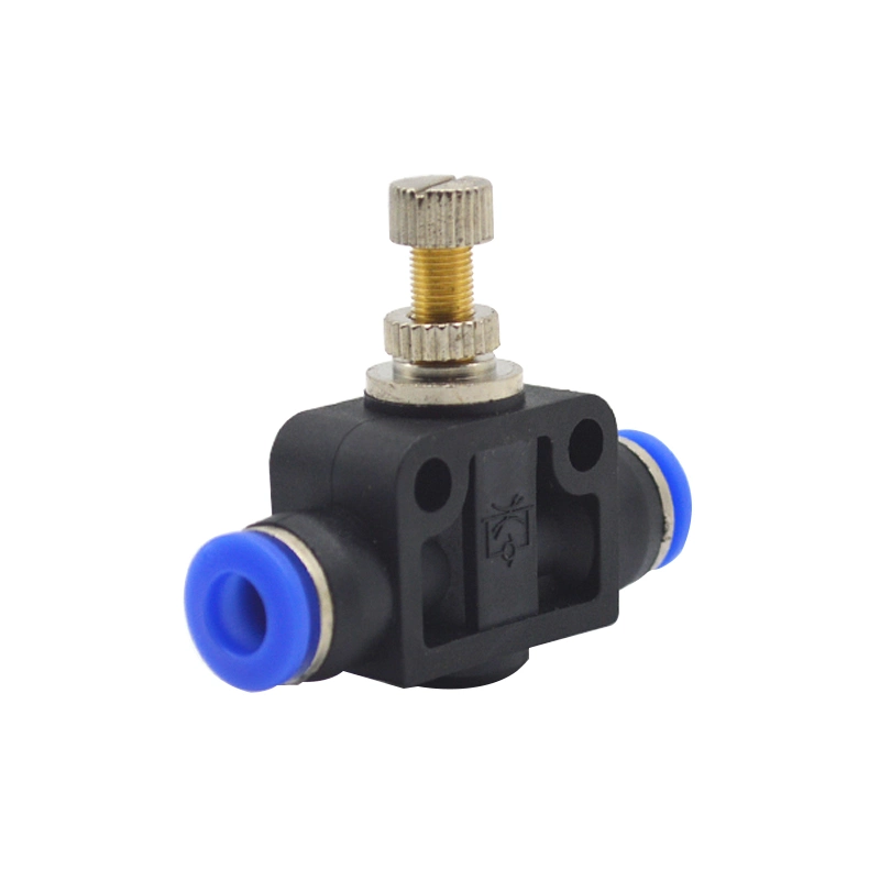 SA Series Pneumatic Compression Pipe Fittings Lsa-4 Lsa-6 Lsa-8 Lsa-10 Lsa-12 Pneumatic Throttle Flow Control Valve
