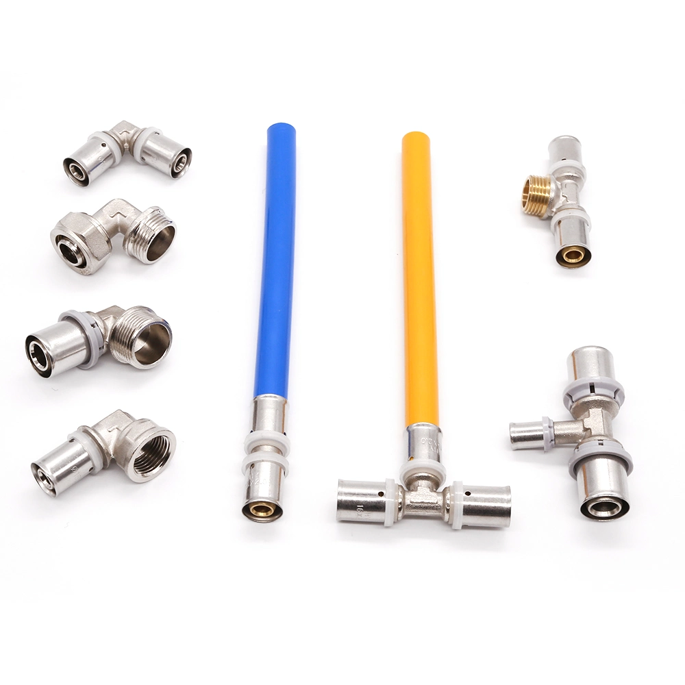 Brass Press Male Thread Tee Fitting for Pex-Al-Pex Pipes