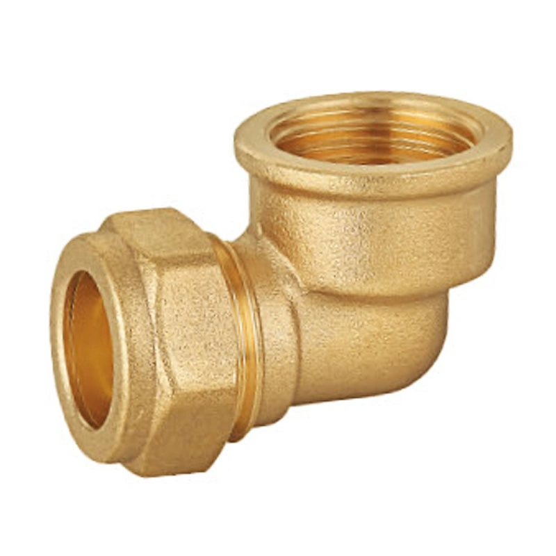 Wras Approved Brass Compression Fittings Female Elbow for Copper Pipe
