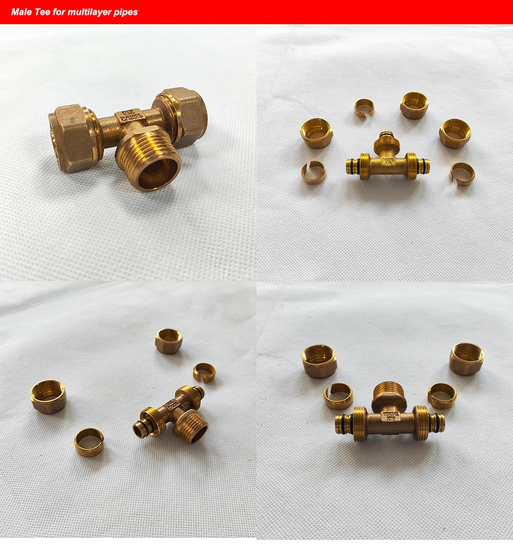 Brass Male Threaded Compression Fittings for Pex / Al-Plastic Pipes