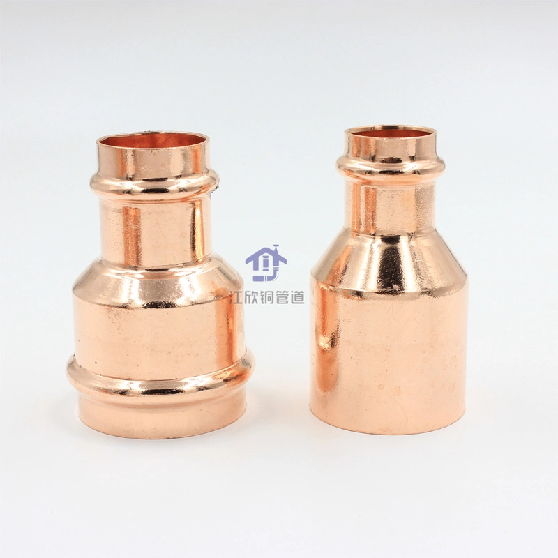 High-Quality Copper V-Press Reducer Elbow Big R Tee Coupling for Water Heating System