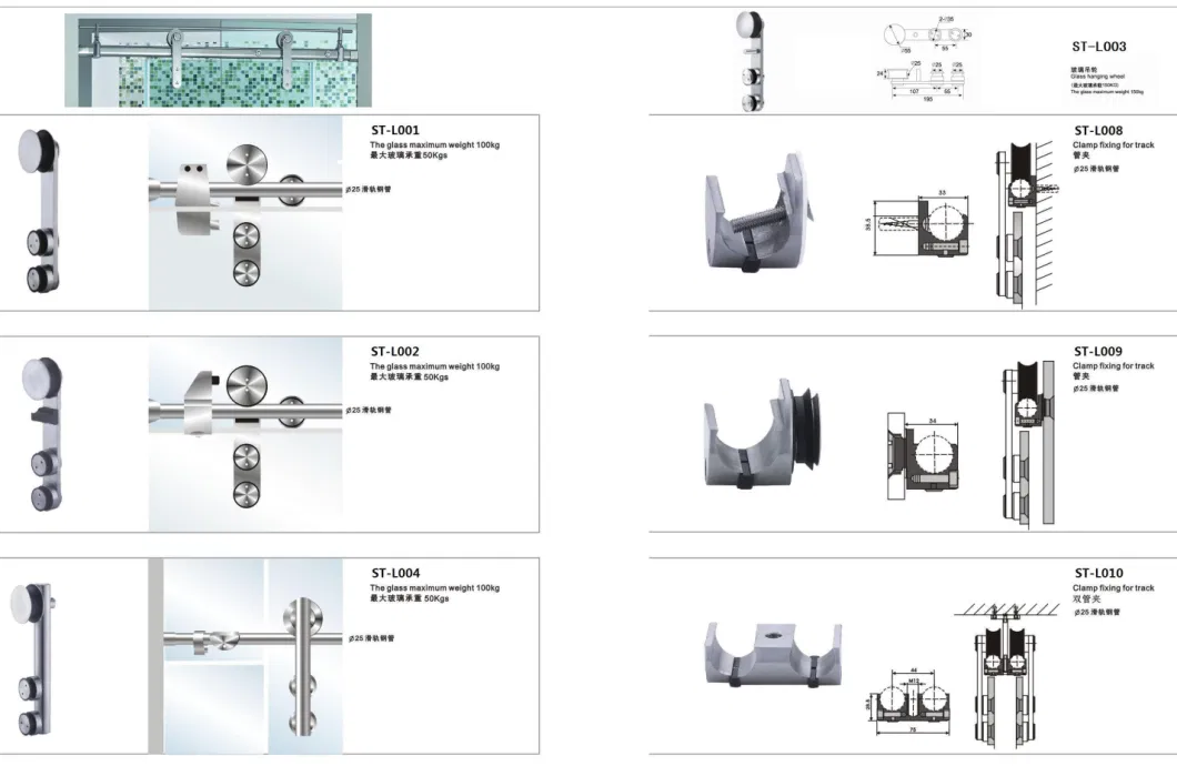 Stainless Steel Swing Sliding Frameless Office Glass Door Panel Hardware Patch Fitting