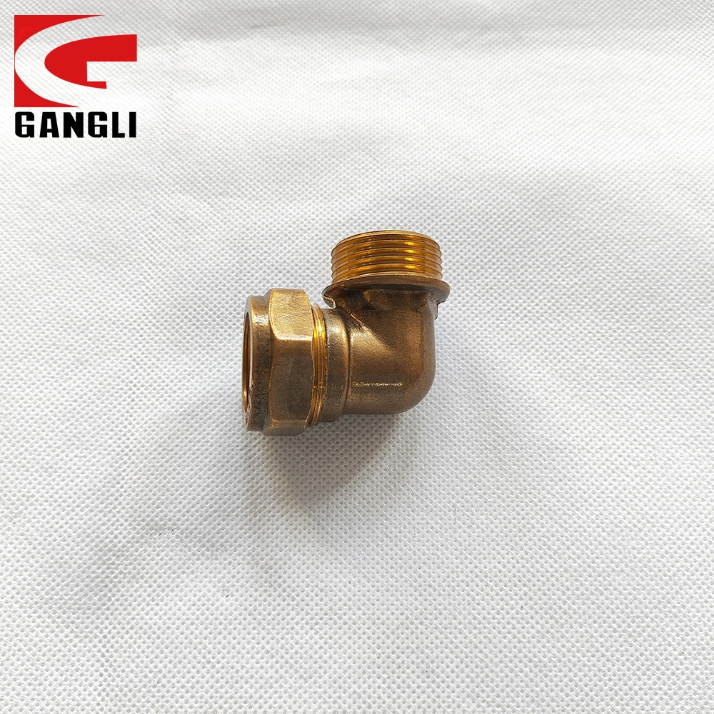 Brass Male Elbow Compression Fittings for Copper Tubes