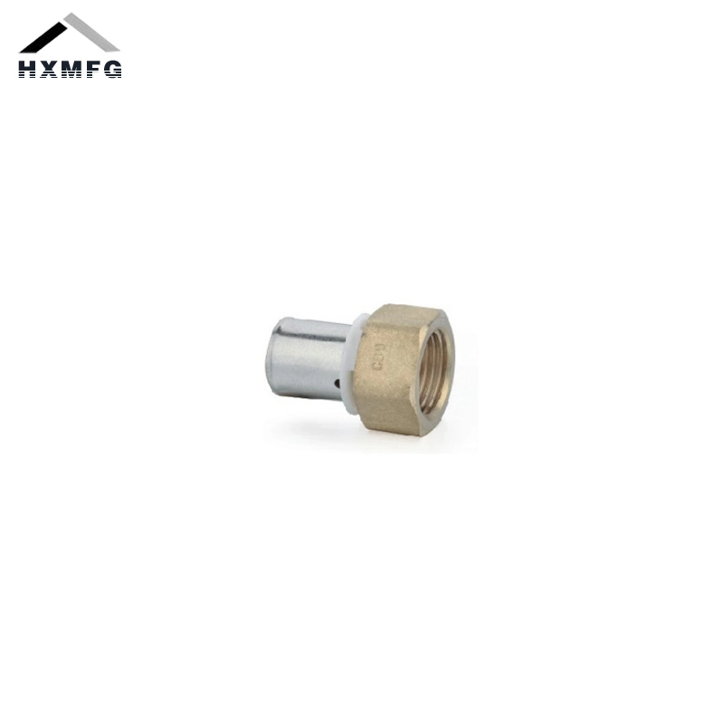 Female Straight Adaptor Stainless Steel Brass Fixed Press Pex Fitting