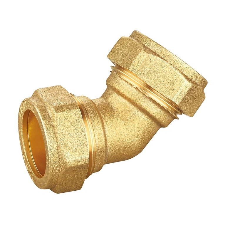 Brass Compression Male Elbow 90 Degree Plumbing Fittings for Connecting Pipe