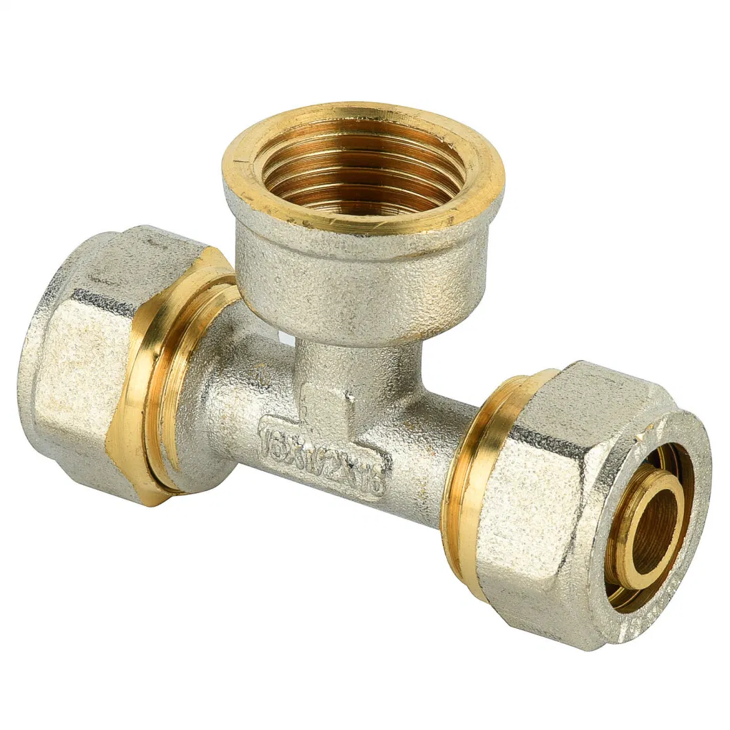 Water Pipe Press Crimp Plumbing B Brass Press Fittings Copper Press Fittings for Pex-Al-Pex Pipe