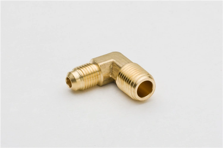 Brass Tube Fitting, Half-Union, 3/8&quot; Flare X 1/4&quot; Male Pipe