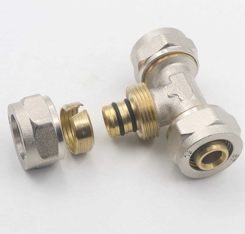 Forged Brass Male Pex-Al-Pex Tee Brass Connector Compression Fitting