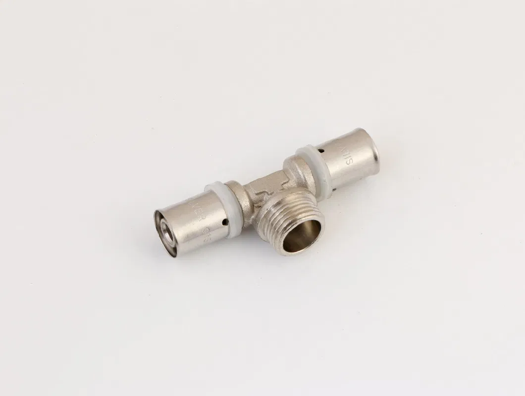 Brass Press Fitting for Pex-Al-Pex Multilayer Pipe-16-32mm Tee Female