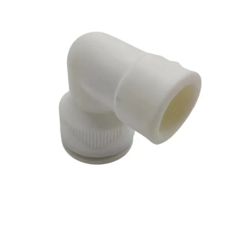 White Direct Insertion Inner Thread Elbow Fittings for Hard Pipes PP