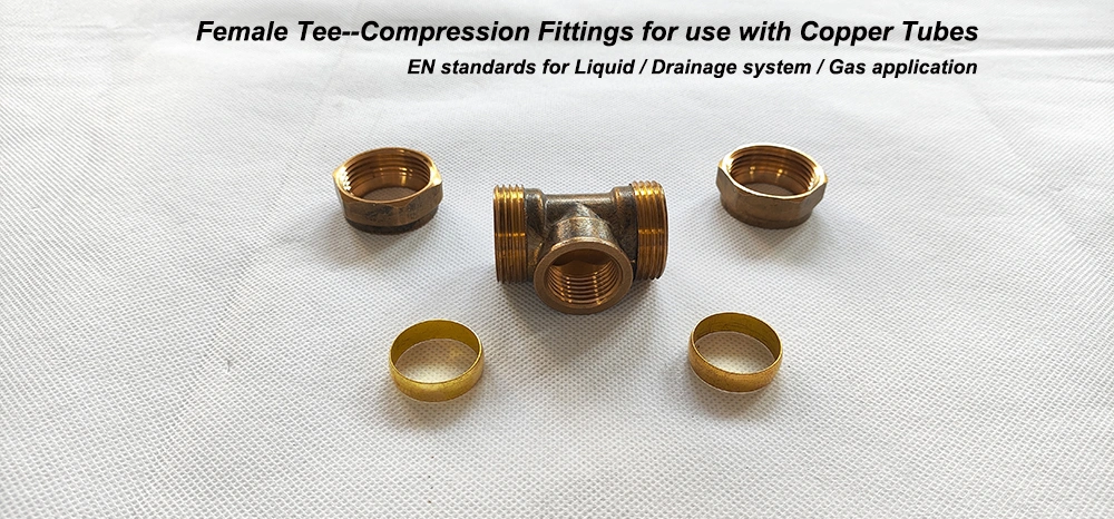 Outstanding Quality Compression Fittings Pipe Fitting for Use with Copper Tubes