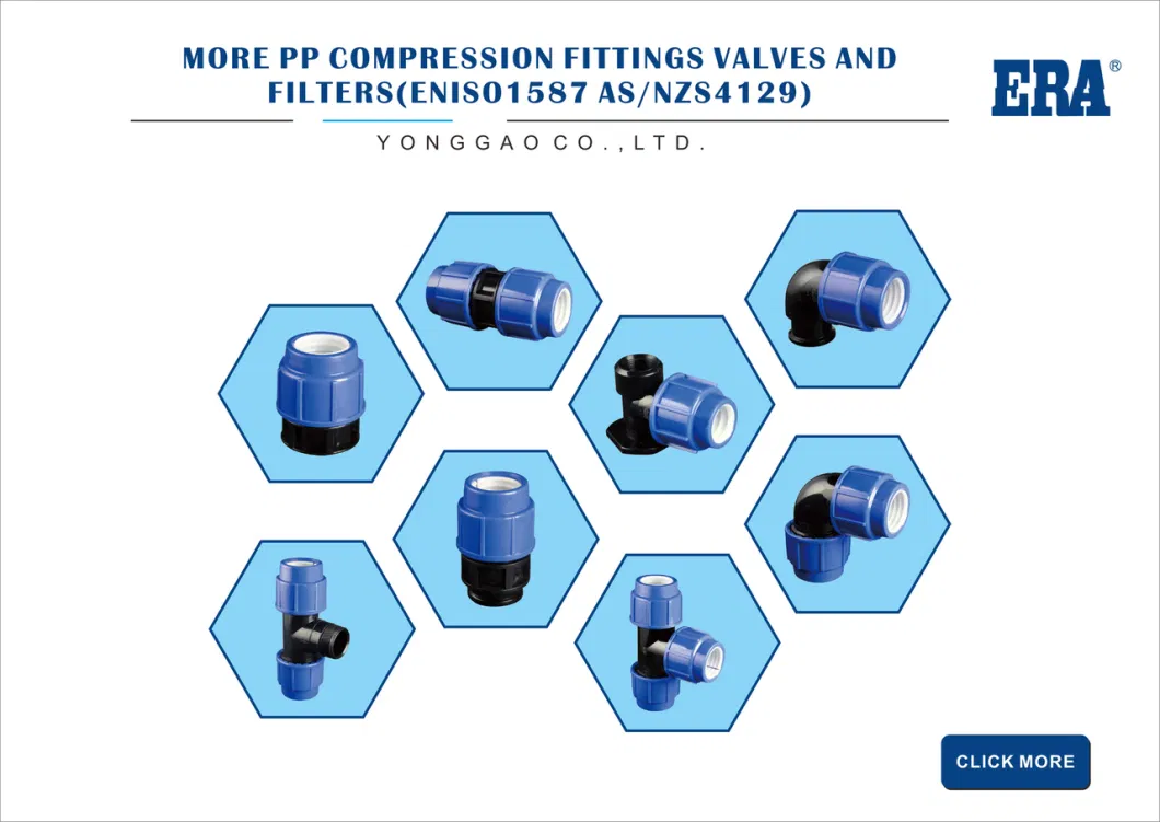 PP Compression Fittings Best Hot Manufacturing China Supplier Reducing Tee