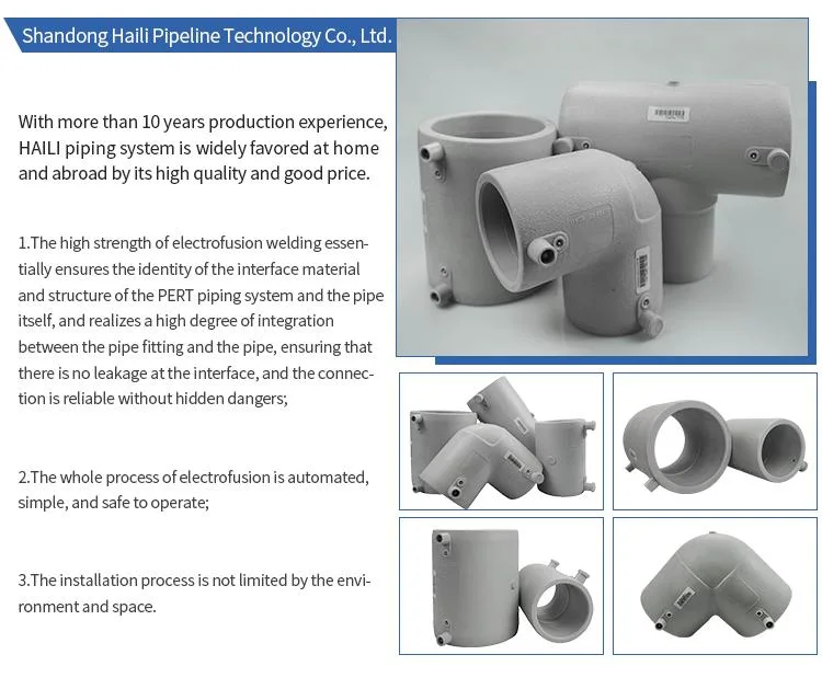 Pert Pipe Fittings Electrofusion and Butt Fusion 90 Degree Elbow PE-Rt2