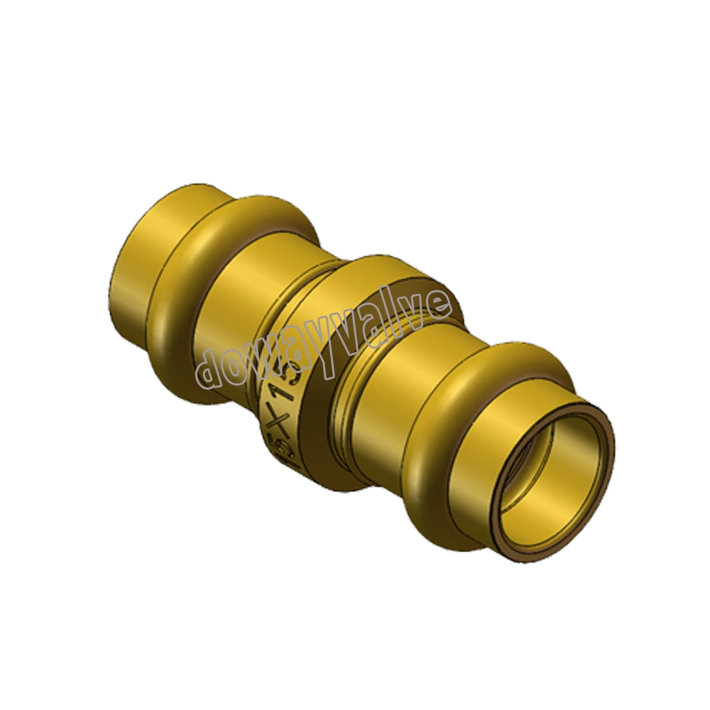 Cw617n Brass Roll Grove to Copper Adapter Press Fitting