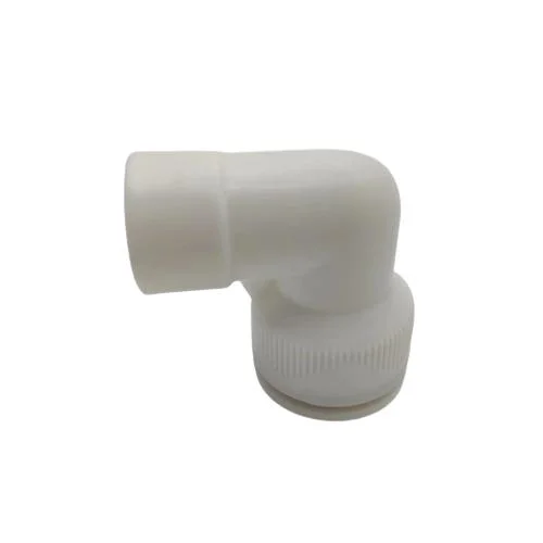 White Direct Insertion Inner Thread Elbow Fittings for Hard Pipes PP