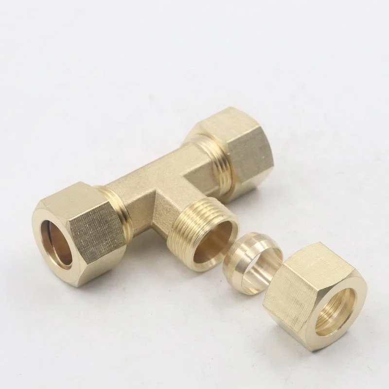 3 Way Brass Plumbing Compression Pipe Fittings