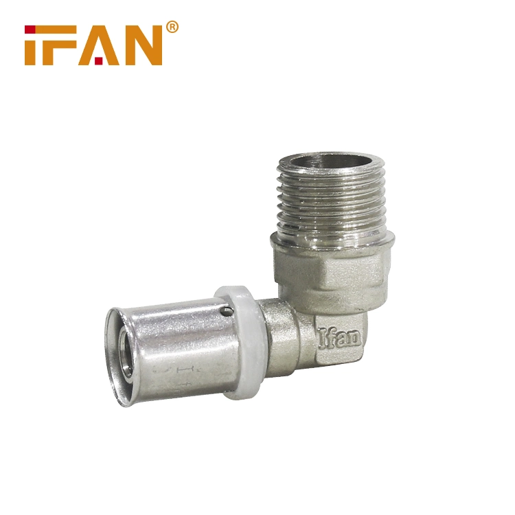 IFAN Customized 16-32mm Hot Sale Pex Brass Elbow Pipe Connecting Press Fittings