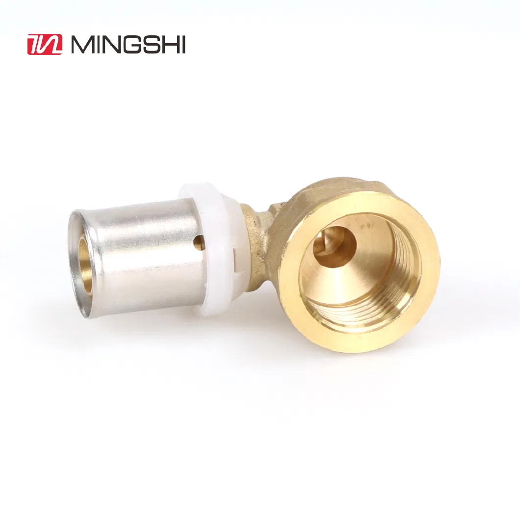 Brass Crimp Pex Fitting Brass Fitting Female Elbow 16*1/2f